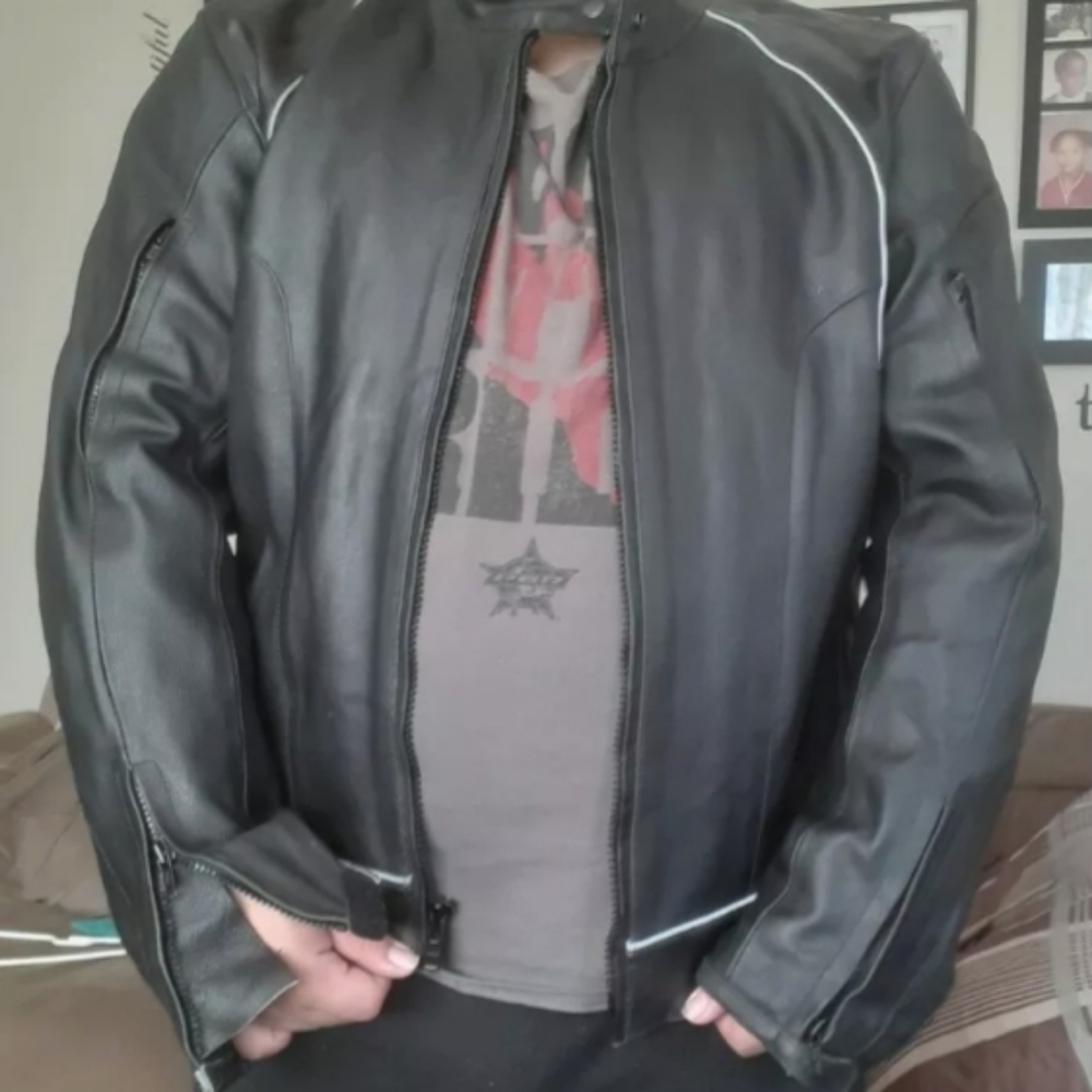 Moto leather jacket
